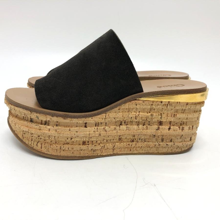 Chloe クロエ CH24561E18VV プラットフォーム ウェッジソール サンダル ブラック レディース【中古】 | Chloe | 03