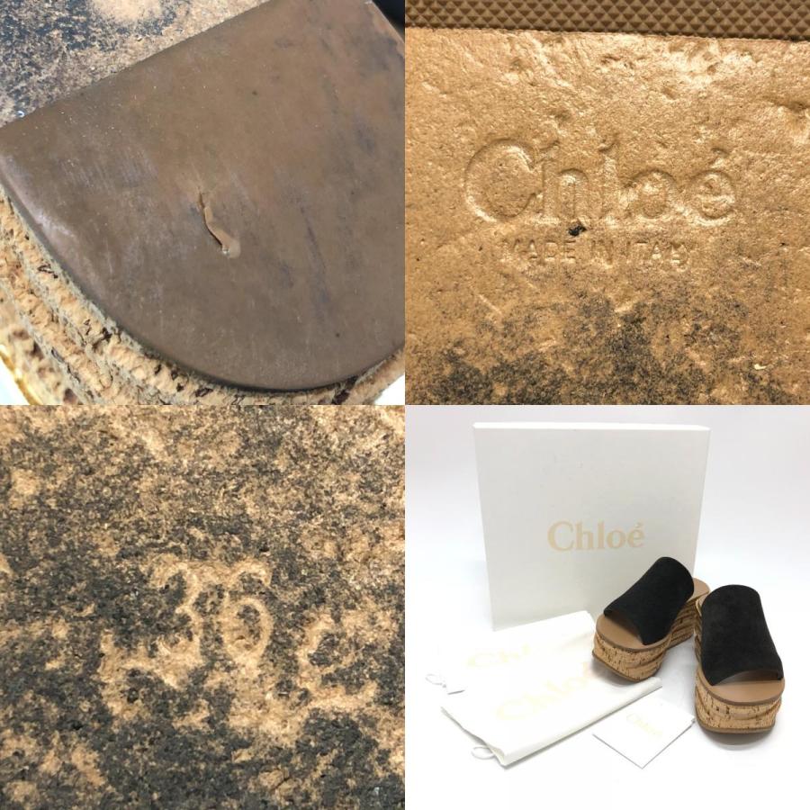 Chloe クロエ CH24561E18VV プラットフォーム ウェッジソール サンダル ブラック レディース【中古】 | Chloe | 09