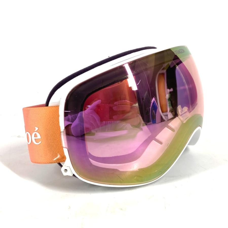 美品 Chloe クロエ cassidy スキーゴーグル スノーゴーグル サングラス メガネ 眼鏡 ドラゴン Dragon コラボ サングラス ホワイト【中古】 | Chloe | 01