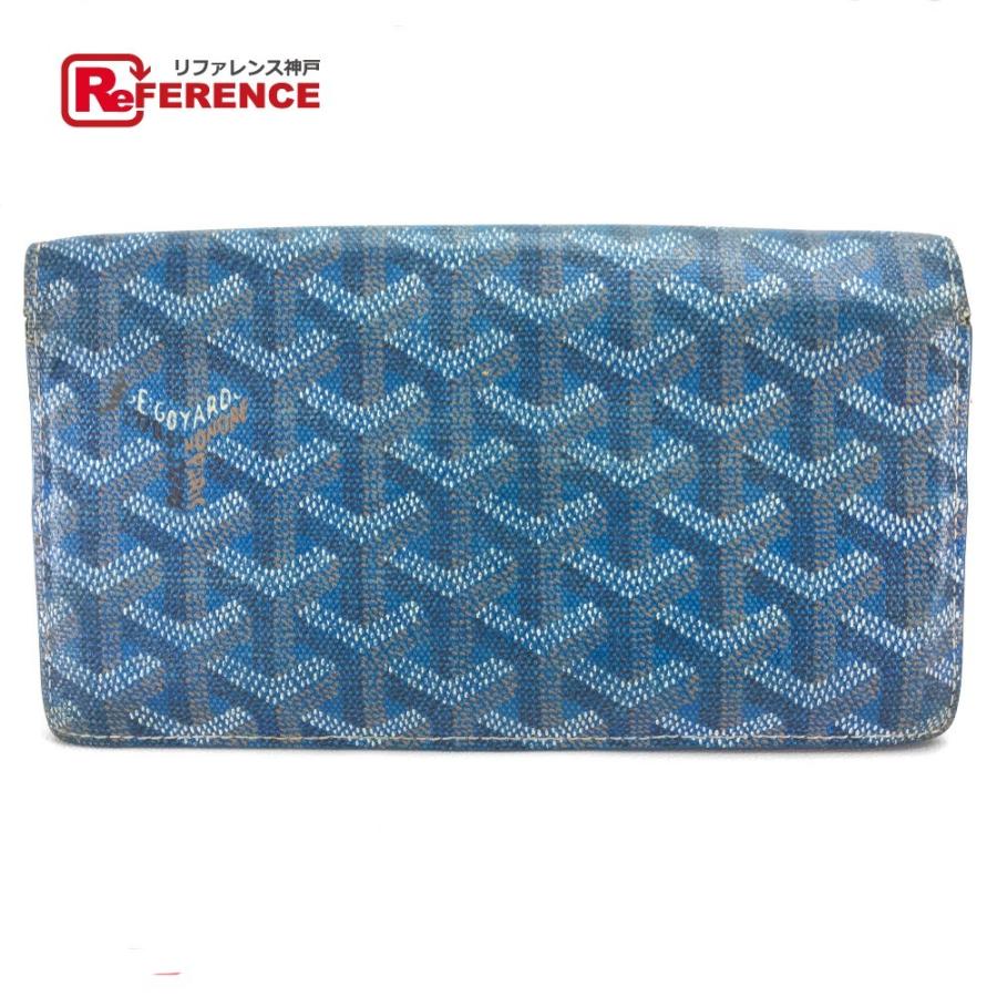 GOYARD ゴヤール ヘリンボーン柄 折り財布 フラップ開閉式 2つ折り 長