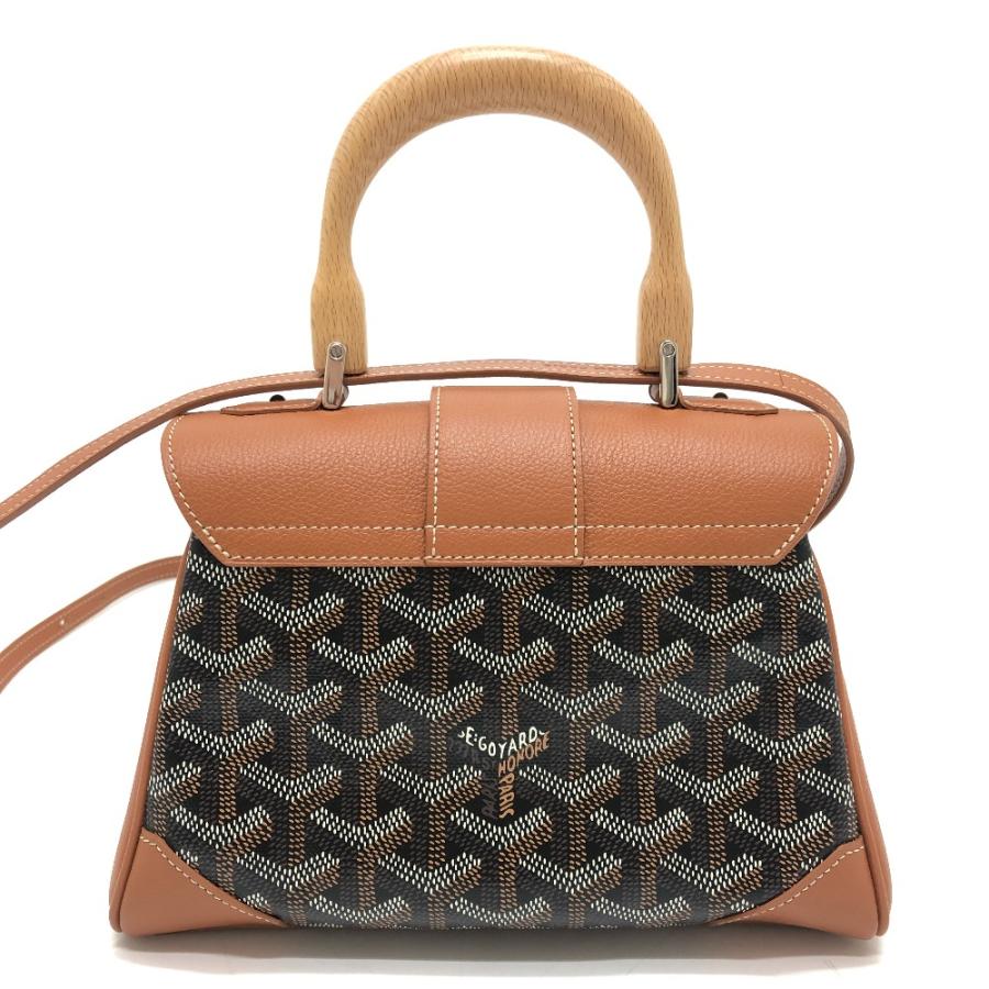 新品同様 GOYARD ゴヤール サイゴン ミニ ソフトバッグ 2WAY カバン 斜め掛け ショルダー ハンドバッグ ブラック＆タン レディース【中古】 | GOYARD | 01