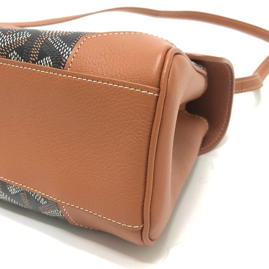 新品同様 GOYARD ゴヤール サイゴン ミニ ソフトバッグ 2WAY カバン 斜め掛け ショルダー ハンドバッグ ブラック＆タン レディース【中古】 | GOYARD | 05