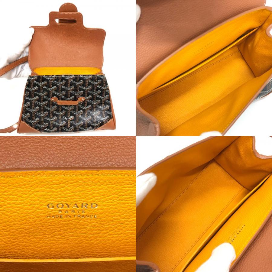 新品同様 GOYARD ゴヤール サイゴン ミニ ソフトバッグ 2WAY カバン 斜め掛け ショルダー ハンドバッグ ブラック＆タン レディース【中古】 | GOYARD | 08
