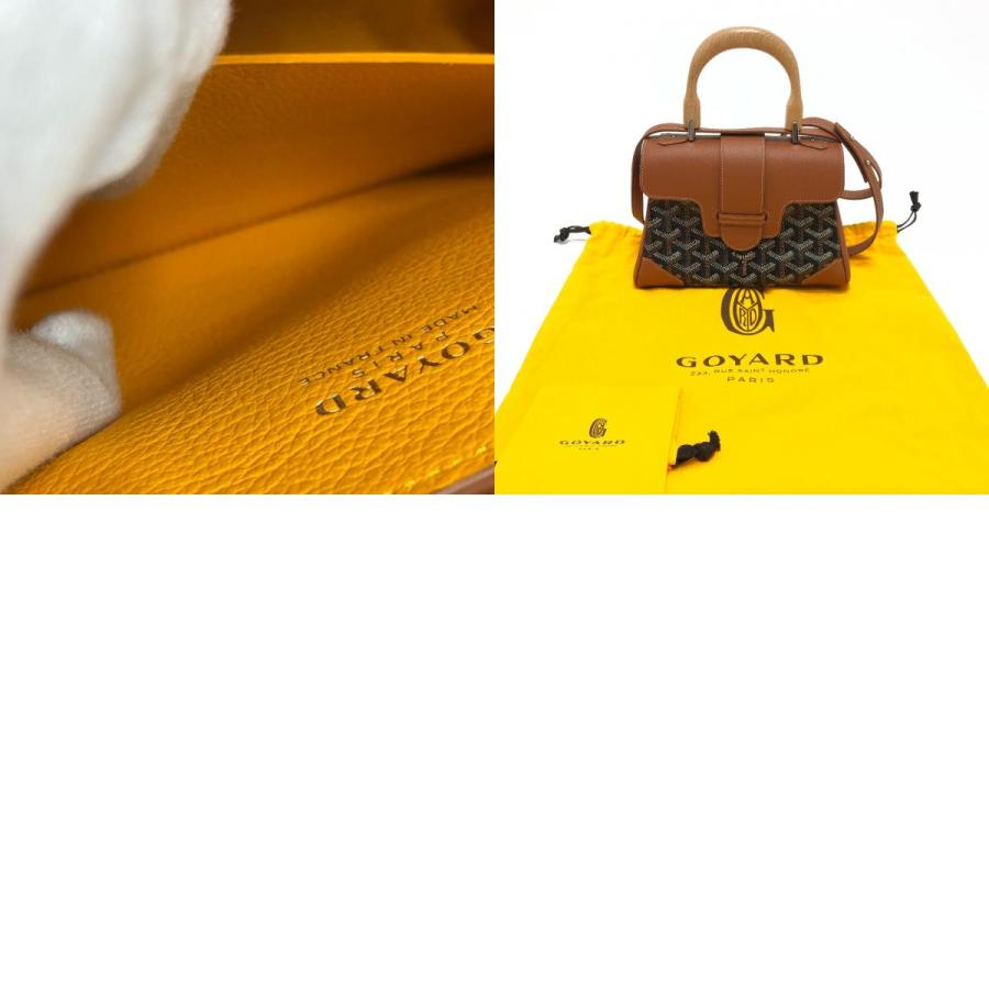 新品同様 GOYARD ゴヤール サイゴン ミニ ソフトバッグ 2WAY カバン 斜め掛け ショルダー ハンドバッグ ブラック＆タン レディース【中古】 | GOYARD | 09