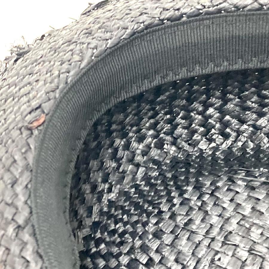 新品同様 DOLCE&GABBANA ドルチェアンドガッバーナ ストロー 麦わら帽 ハット 帽子 ブラック レディース【中古】 |  | 09