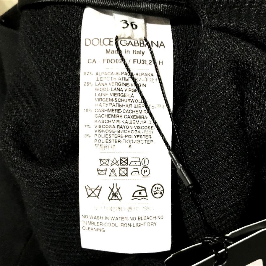 未使用 DOLCE&GABBANA ドルチェアンドガッバーナ F0O02T FU3L2 タートルネック フリンジ ポンチョ 36 |  | 04