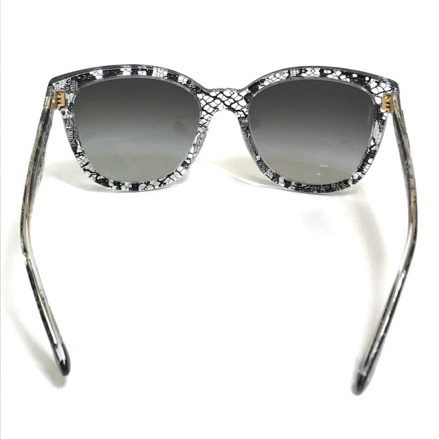 DOLCE&GABBANA ドルチェアンドガッバーナ DG4190-A スケルトン レース柄 サングラス ブラック×クリア レディース【中古】 |  | 04