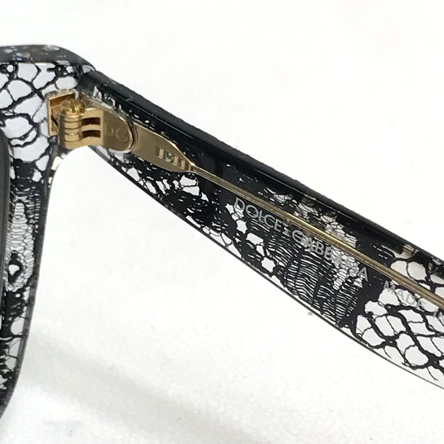 DOLCE&GABBANA ドルチェアンドガッバーナ DG4190-A スケルトン レース柄 サングラス ブラック×クリア レディース【中古】 |  | 06