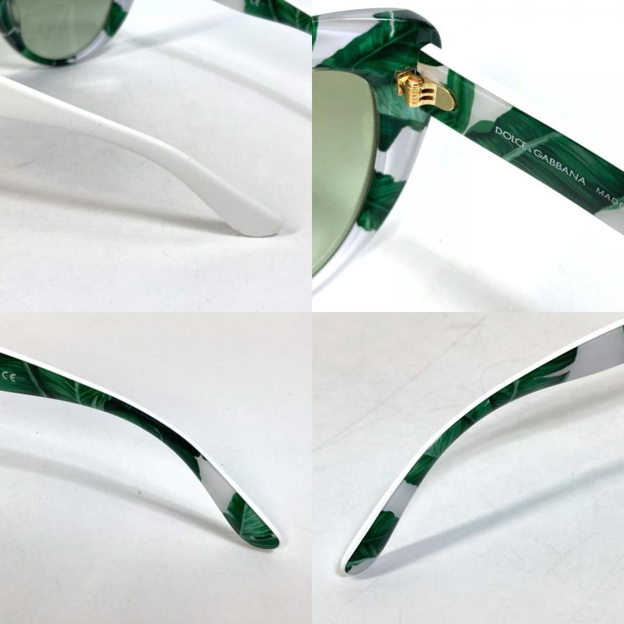DOLCE&GABBANA ドルチェアンドガッバーナ DG4287-F 小物 サングラス プラスチック ホワイト×グリーン レディース【中古】新品同様 |  | 08