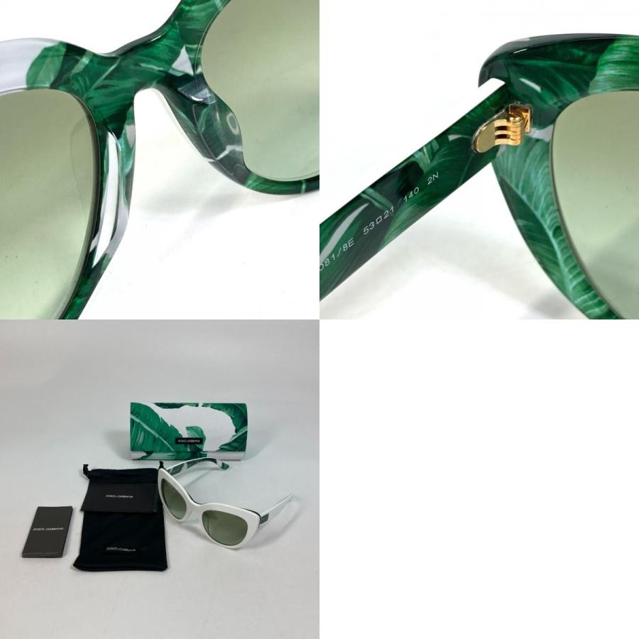 DOLCE&GABBANA ドルチェアンドガッバーナ DG4287-F 小物 サングラス プラスチック ホワイト×グリーン レディース【中古】新品同様 |  | 09