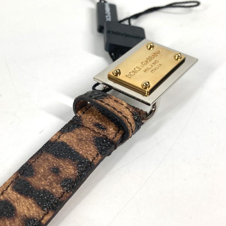 美品 DOLCE&GABBANA ドルガバ ロゴ レオパード 豹柄 ヒョウ ベルト