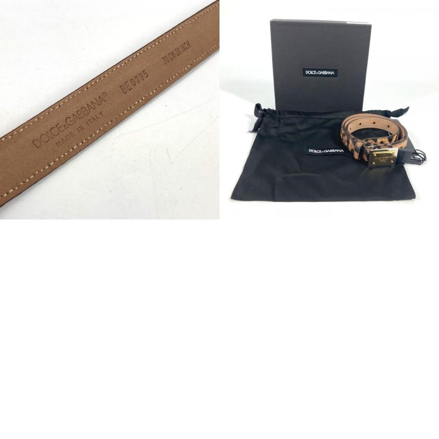 美品 DOLCE&GABBANA ドルガバ ロゴ レオパード 豹柄 ヒョウ ベルト