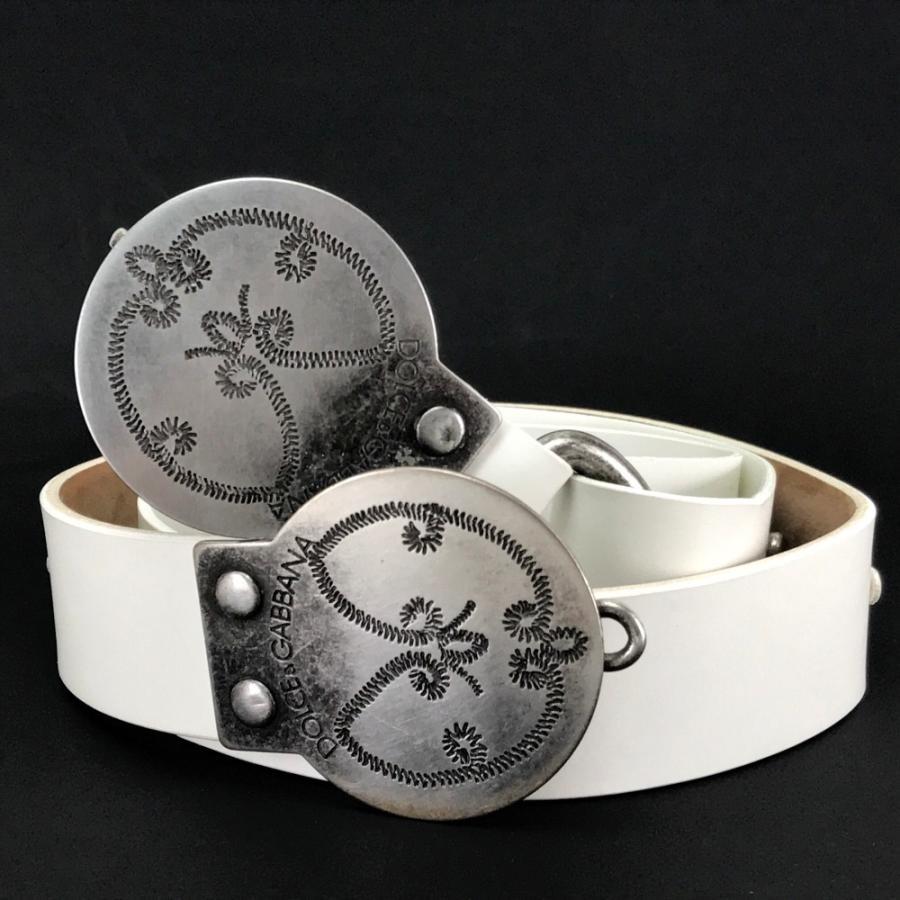 DOLCE&GABBANA ドルチェアンドガッバーナ  レディースベルト ベルト レザー ホワイト系 80/32 レディース |  | 01