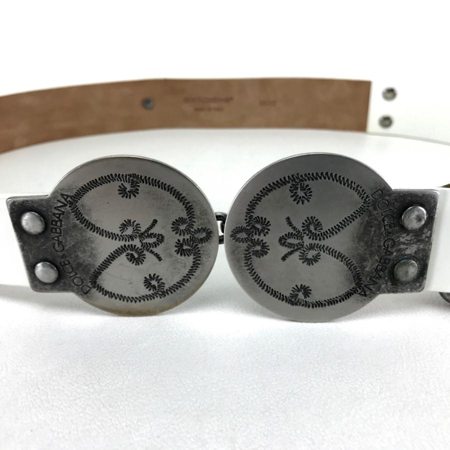 DOLCE&GABBANA ドルチェアンドガッバーナ  レディースベルト ベルト レザー ホワイト系 80/32 レディース |  | 02