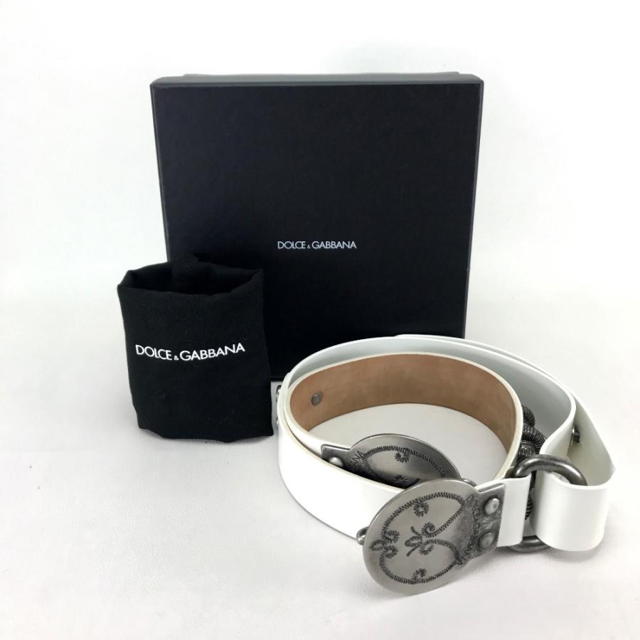 DOLCE&GABBANA ドルチェアンドガッバーナ  レディースベルト ベルト レザー ホワイト系 80/32 レディース |  | 08
