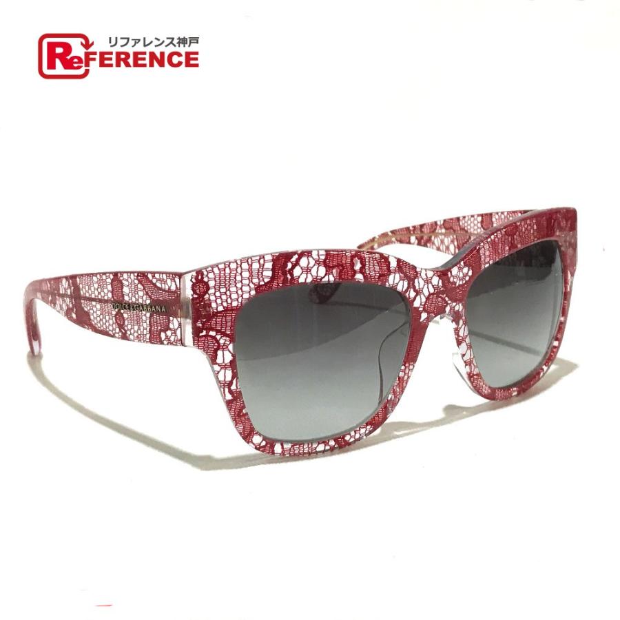 未使用 DOLCE&GABBANA ドルガバ DG4231-F アイウェア レース柄 サングラス 54□19 140