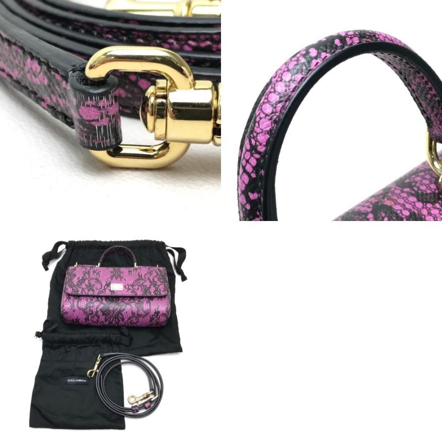 新品同様 DOLCE&GABBANA ドルチェアンドガッバーナ ミニハンドバッグ ウォレットバッグ レース柄 ショルダーバッグ. |  | 12