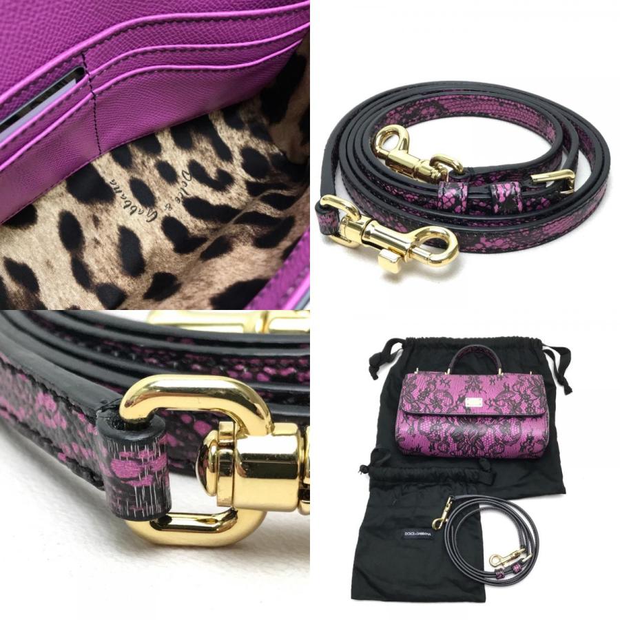 新品同様 DOLCE&GABBANA ドルチェアンドガッバーナ ミニハンドバッグ ウォレットバッグ レース柄 ショルダーバッグ. |  | 09
