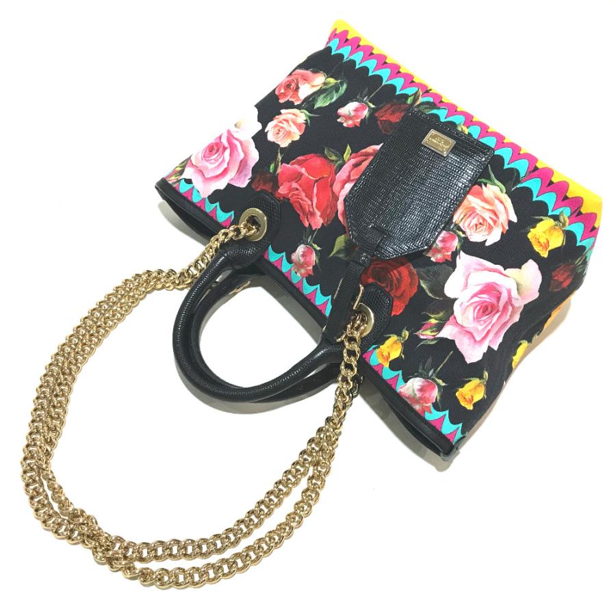 未使用 DOLCE&GABBANA ドルチェアンドガッバーナ 2WAYチェーンショルダー トートバッグ フラワー |  | 04