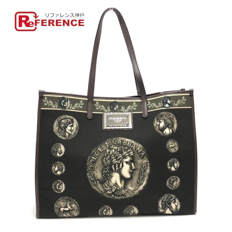 DOLCE&GABBANA ドルチェアンドガッバーナ コインモチーフ トートバック カバン ハンドバック トートバッグ ブラウン メンズ【中古】 | 