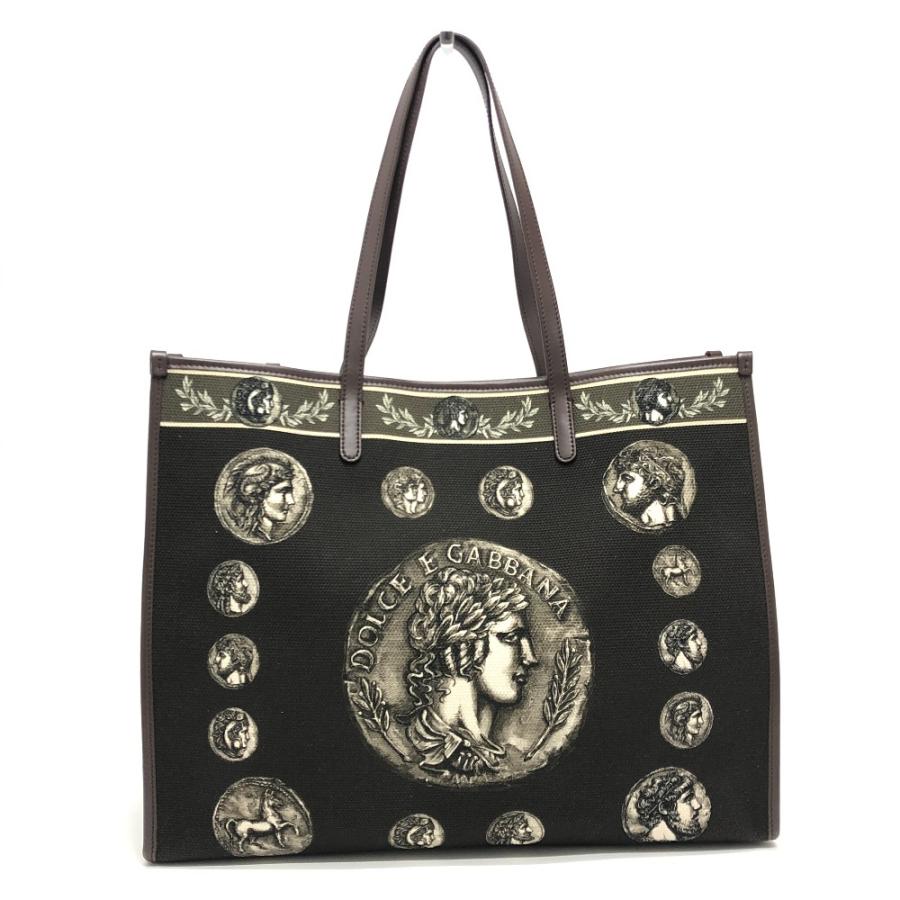 DOLCE&GABBANA ドルチェアンドガッバーナ コインモチーフ トートバック カバン ハンドバック トートバッグ ブラウン メンズ【中古】 |  | 01