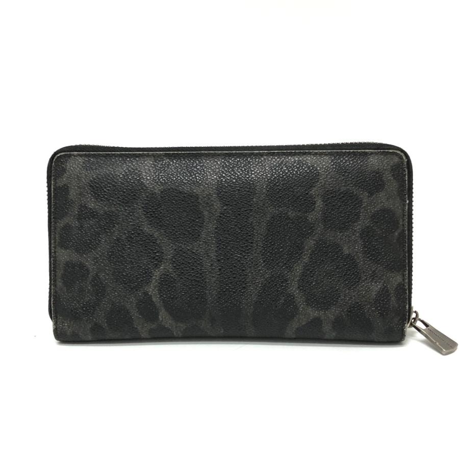 DOLCE&GABBANA ドルチェアンドガッバーナ レオパード ラウンド 長財布 財布 ウォレット 長財布 ブラック メンズ【中古】 |  | 01