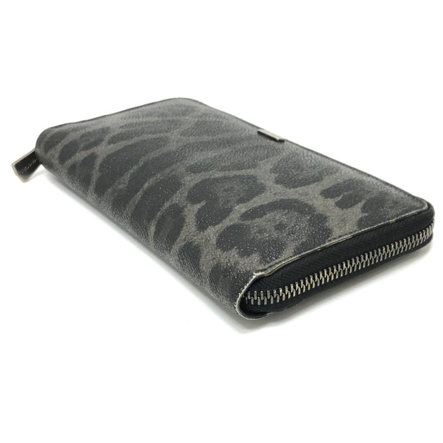 DOLCE&GABBANA ドルチェアンドガッバーナ レオパード ラウンド 長財布 財布 ウォレット 長財布 ブラック メンズ【中古】 |  | 04