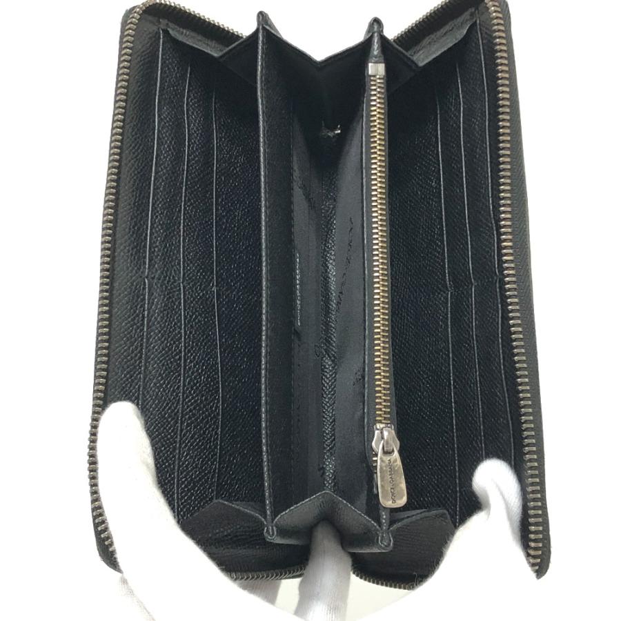 DOLCE&GABBANA ドルチェアンドガッバーナ レオパード ラウンド 長財布 財布 ウォレット 長財布 ブラック メンズ【中古】 |  | 08