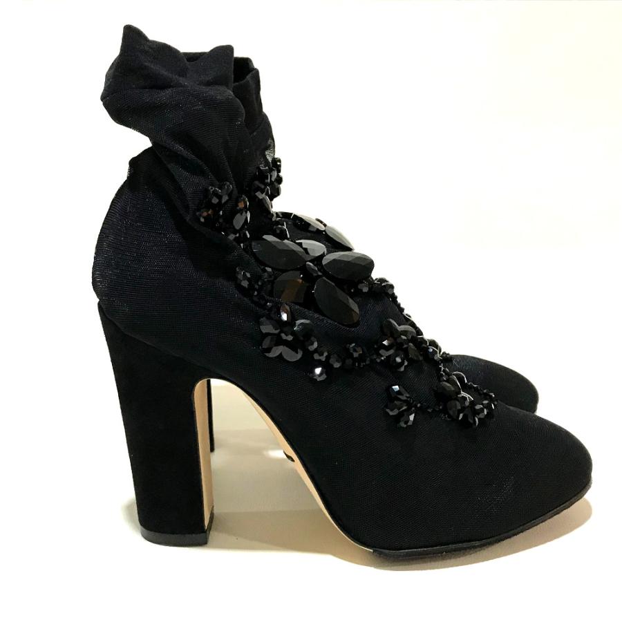 未使用 DOLCE&GABBANA ドルチェアンドガッバーナ ソックスブーツ アンクルブーツ フラワーモチーフ |  | 02