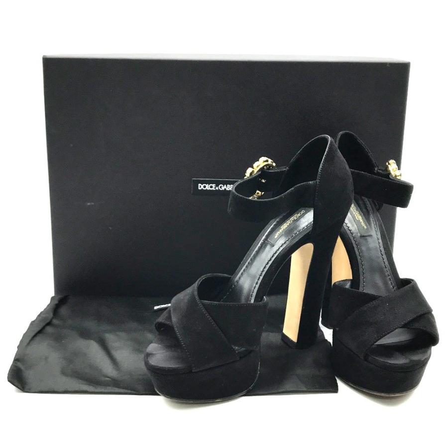 DOLCE&GABBANA ドルチェアンドガッバーナ オープントゥサンダル ハイヒール フロントクロス ビジュー サンダル |  | 13