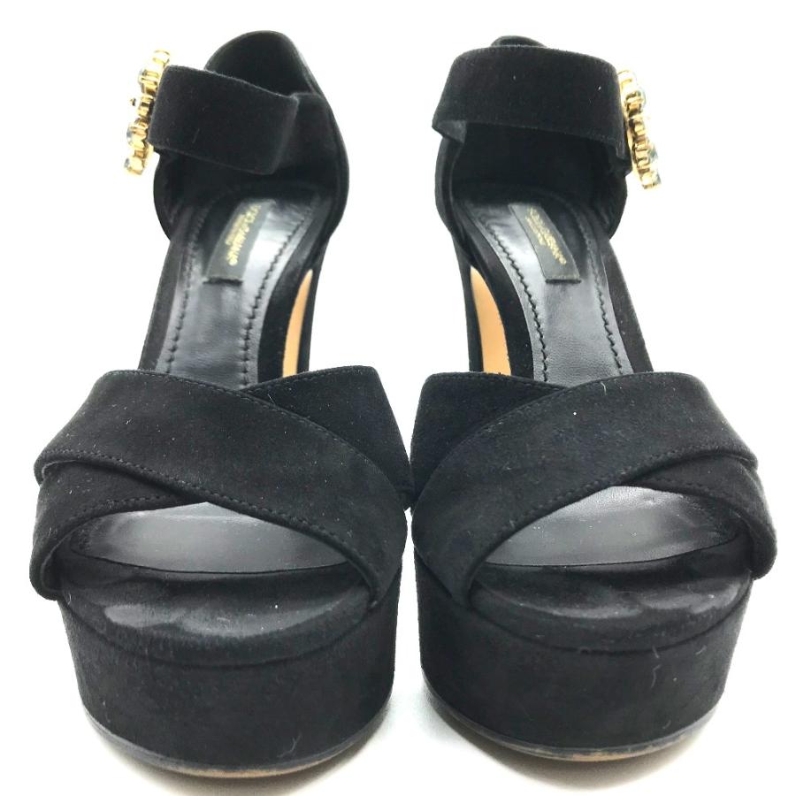 DOLCE&GABBANA ドルチェアンドガッバーナ オープントゥサンダル ハイヒール フロントクロス ビジュー サンダル |  | 01