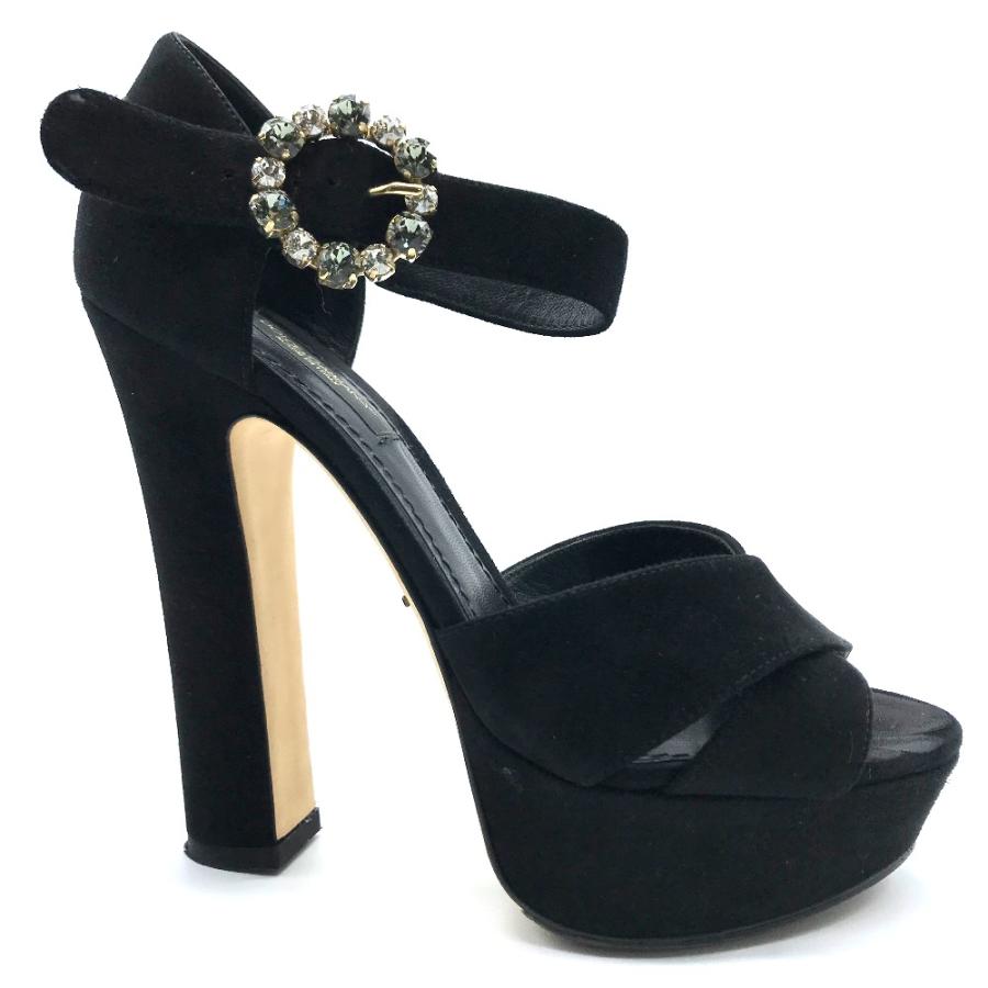 DOLCE&GABBANA ドルチェアンドガッバーナ オープントゥサンダル ハイヒール フロントクロス ビジュー サンダル |  | 04