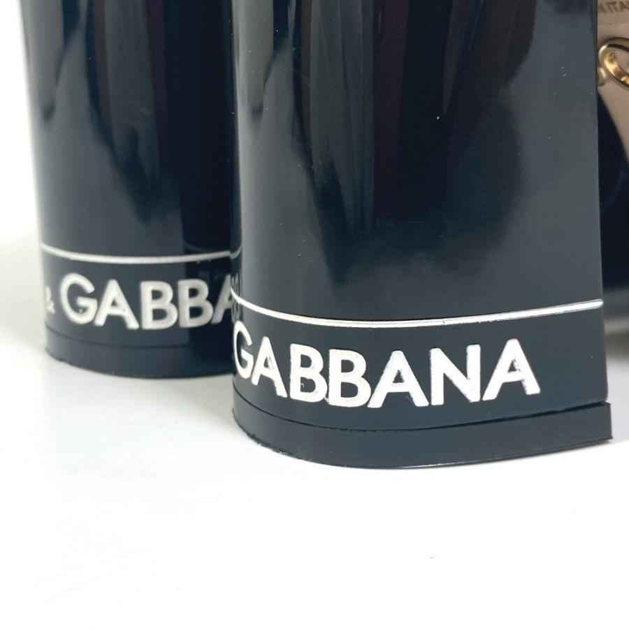 DOLCE&GABBANA ドルチェアンドガッバーナ サンダル リボン ロゴ/ハイヒール ミュール ブラック レディース【中古】新品同様 |  | 04