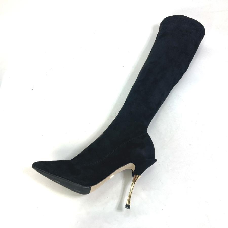 DOLCE&GABBANA ドルチェアンドガッバーナ ロング 靴 ブーツ スエード ブラック レディース【中古】新品同様 |  | 04