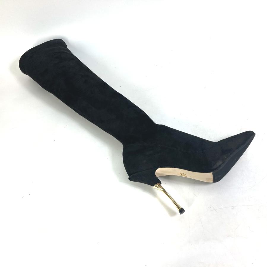 DOLCE&GABBANA ドルチェアンドガッバーナ ロング 靴 ブーツ スエード ブラック レディース【中古】新品同様 |  | 05