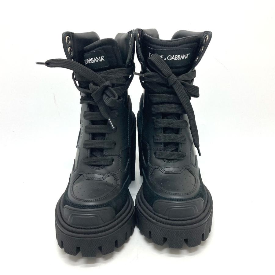 新品同様 DOLCE&GABBANA ドルチェアンドガッバーナ DG-84 トレッキング ブーツ 靴 ブーツ ブラック レディース【中古】 |  | 01