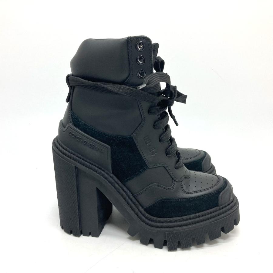 新品同様 DOLCE&GABBANA ドルチェアンドガッバーナ DG-84 トレッキング ブーツ 靴 ブーツ ブラック レディース【中古】 |  | 02