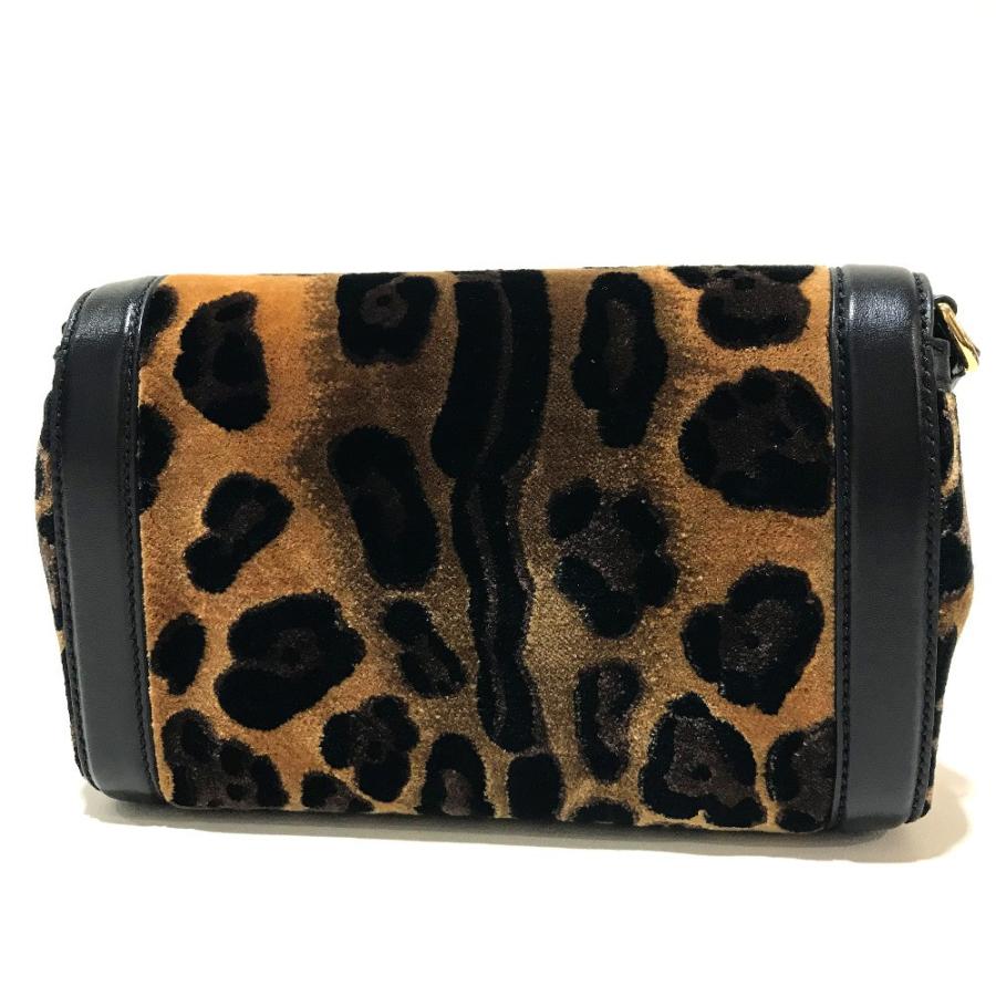 新品同様 DOLCE&GABBANA ドルチェアンドガッバーナ レオパード フラワーロック金具 ショルダーバッグ ベルベットｘ |  | 01