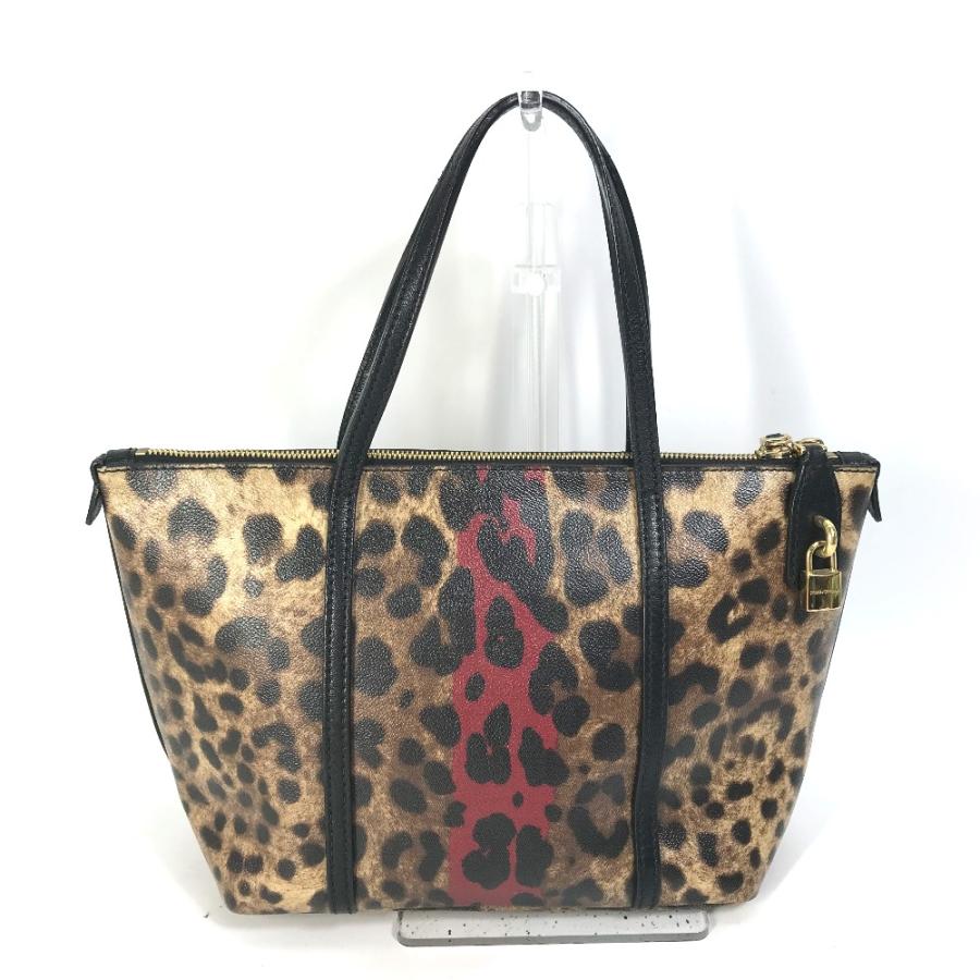 DOLCE&GABBANA ドルチェアンドガッバーナ レオパード 豹柄 ヒョウ ショルダーバッグ カバン 肩掛け トートバッグ レザー ブラウン【中古】 |  | 01