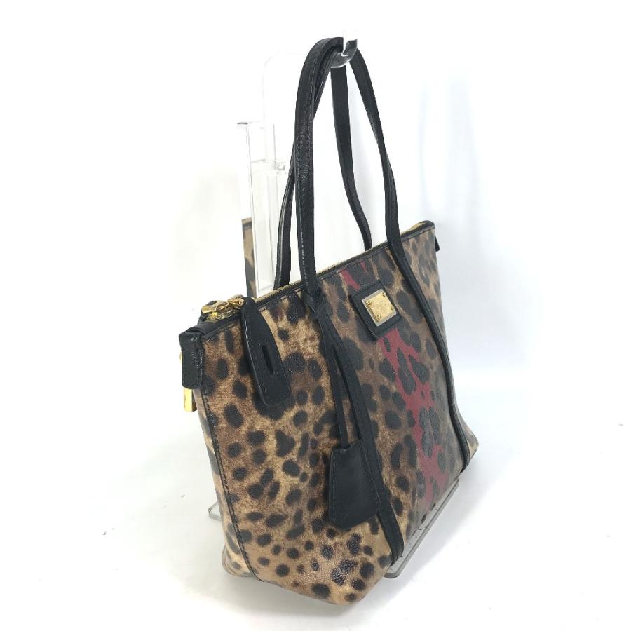 DOLCE&GABBANA ドルチェアンドガッバーナ レオパード 豹柄 ヒョウ ショルダーバッグ カバン 肩掛け トートバッグ レザー ブラウン【中古】 |  | 02