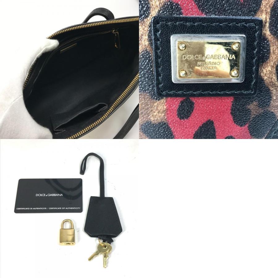 DOLCE&GABBANA ドルチェアンドガッバーナ レオパード 豹柄 ヒョウ ショルダーバッグ カバン 肩掛け トートバッグ レザー ブラウン【中古】 |  | 09