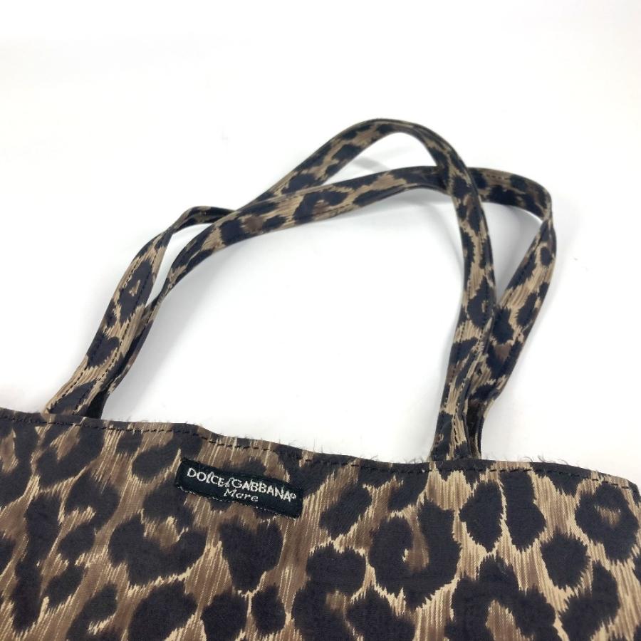 DOLCE&GABBANA ドルガバ レオパード 豹柄 ヒョウ エコバッグ ショルダーバッグ 肩掛け トートバッグ ハンドバッグ ブラウン【中古】 |  | 02