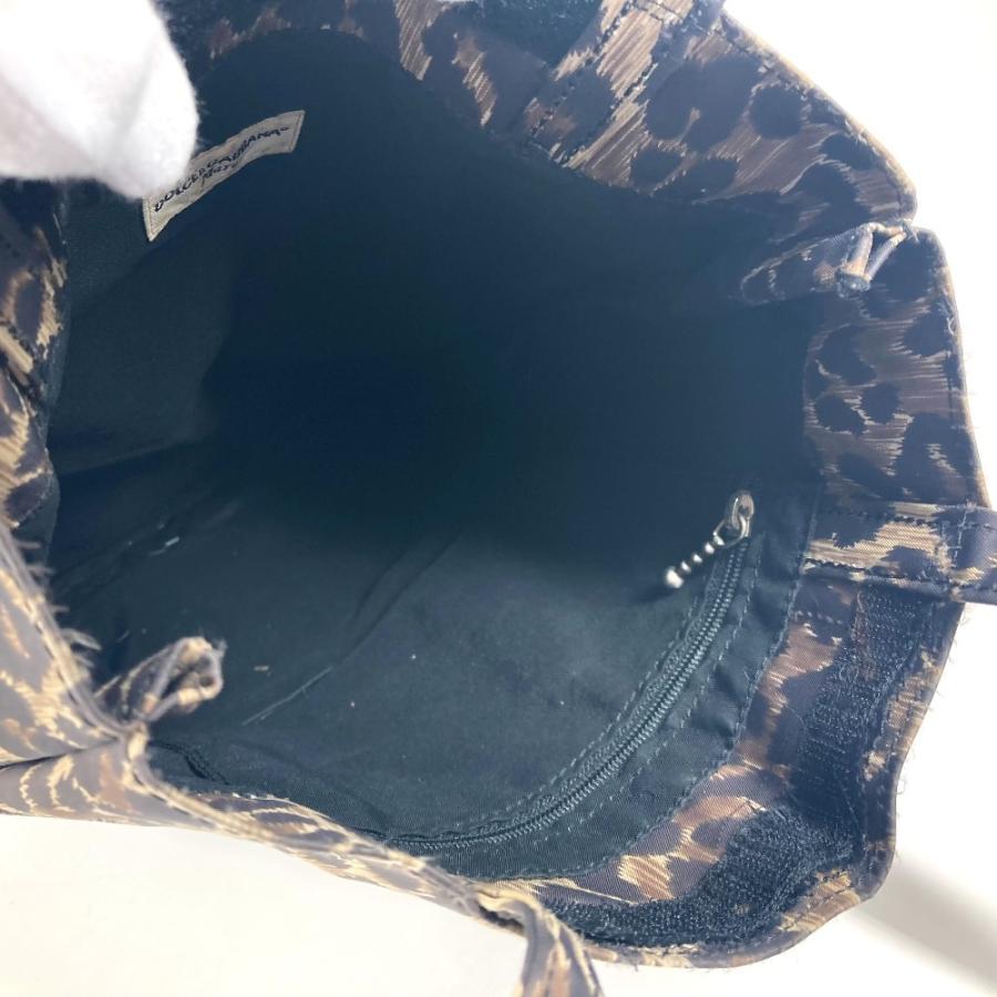 DOLCE&GABBANA ドルガバ レオパード 豹柄 ヒョウ エコバッグ ショルダーバッグ 肩掛け トートバッグ ハンドバッグ ブラウン【中古】 |  | 03