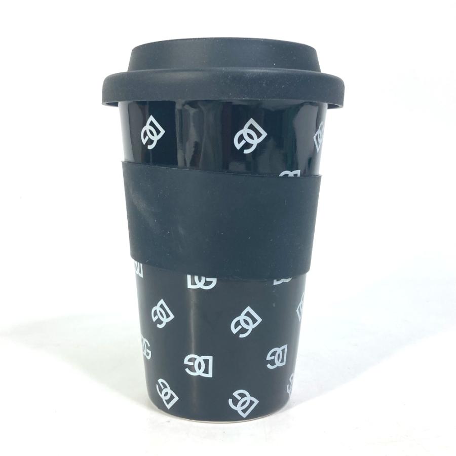 DOLCE&GABBANA ドルチェアンドガッバーナ DGロゴ 蓋付き 水筒 コップ カップ インテリア 食器 ボトル タンブラー ブラック 【中古】未使用 |  | 01
