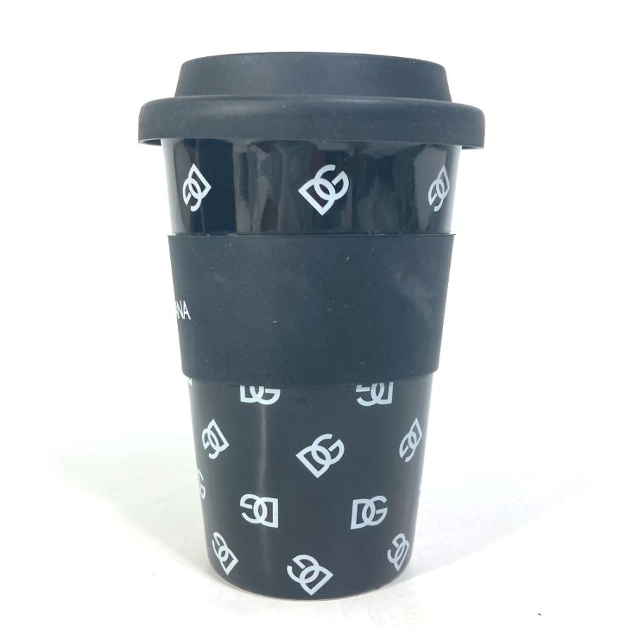DOLCE&GABBANA ドルチェアンドガッバーナ DGロゴ 蓋付き 水筒 コップ カップ インテリア 食器 ボトル タンブラー ブラック 【中古】未使用 |  | 03