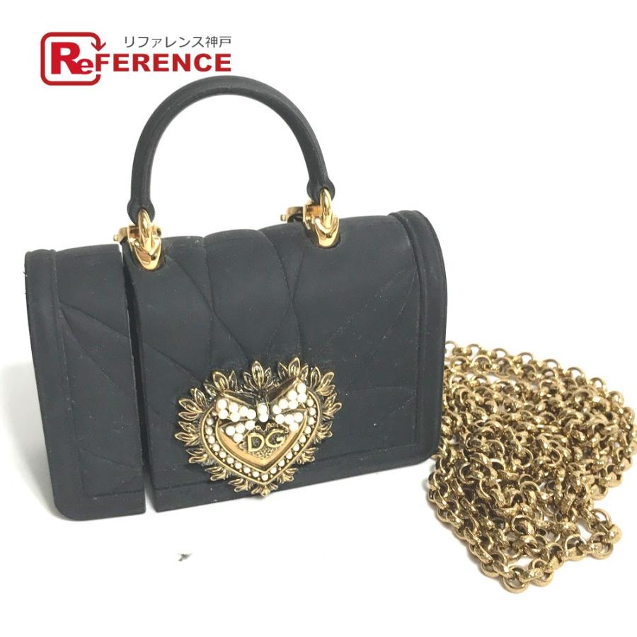 DOLCE&GABBANA ドルチェアンドガッバーナ バッグ型 ロゴ チェーン付き airpodsケース エアポッズ イヤホン イヤフォンケース 【中古】 | 