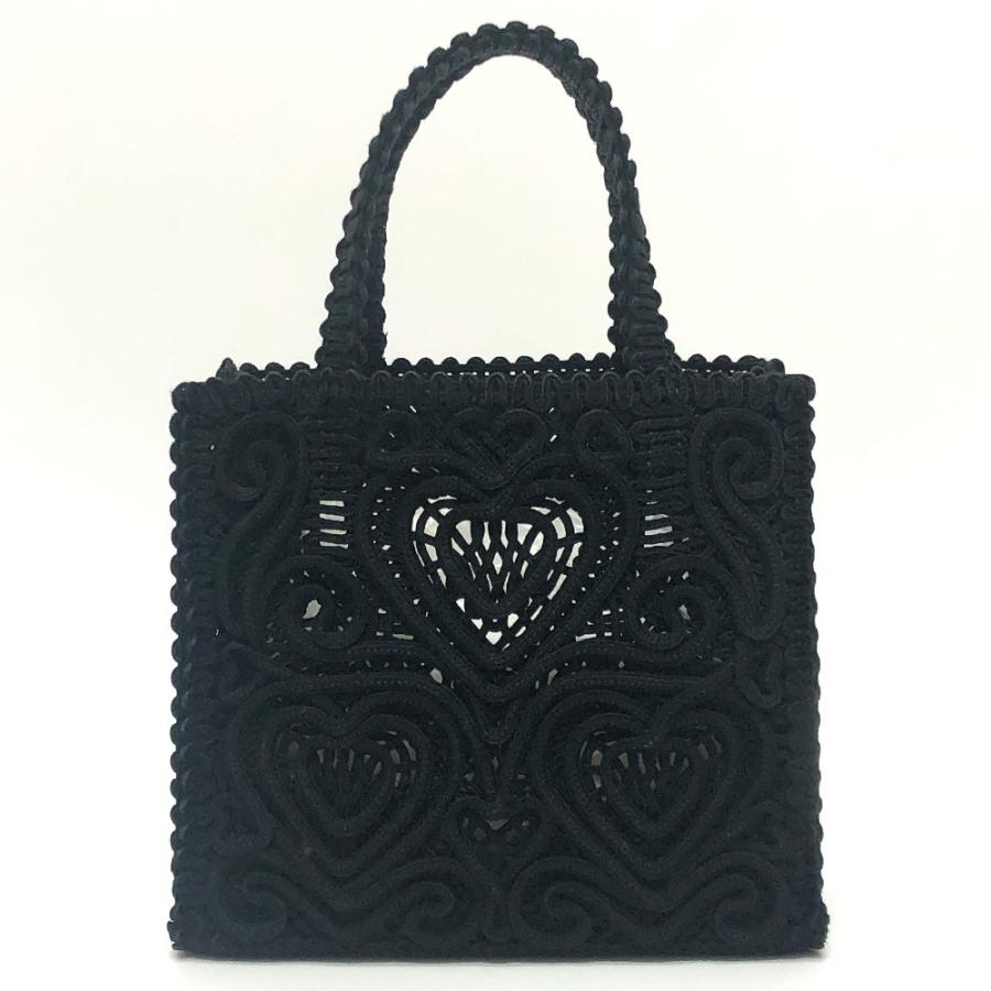 美品 DOLCE&GABBANA ドルチェアンドガッバーナ ハートプレート カバン レース ハンドバッグ ブラック レディース【中古】 |  | 01