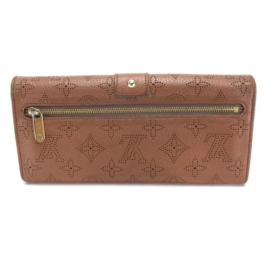 LOUIS VUITTON ルイヴィトン M58124 クラッチ・アメリア 2つ折り ロングウォレット マヒナ 長財布 コニャック ブラウン レディース【中古】 | LOUIS VUITTON | 01