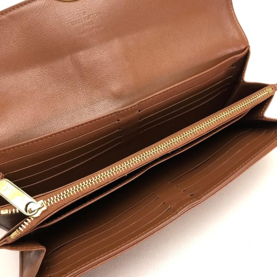 LOUIS VUITTON ルイヴィトン M58124 クラッチ・アメリア 2つ折り ロングウォレット マヒナ 長財布 コニャック ブラウン レディース【中古】 | LOUIS VUITTON | 03