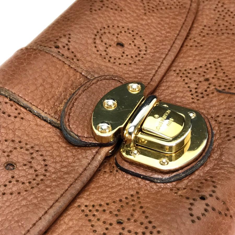 LOUIS VUITTON ルイヴィトン M58124 クラッチ・アメリア 2つ折り ロングウォレット マヒナ 長財布 コニャック ブラウン レディース【中古】 | LOUIS VUITTON | 08